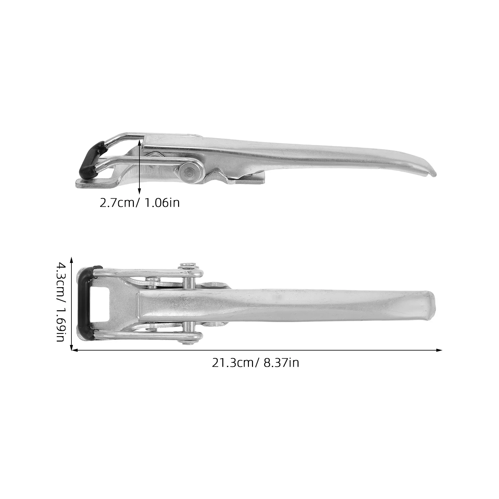 

5pcs 5 Pieces Cargo Door Lock Latch for Trailer Loaded Hook Heavy Duty Handle Silver Toggle Clamp Spring