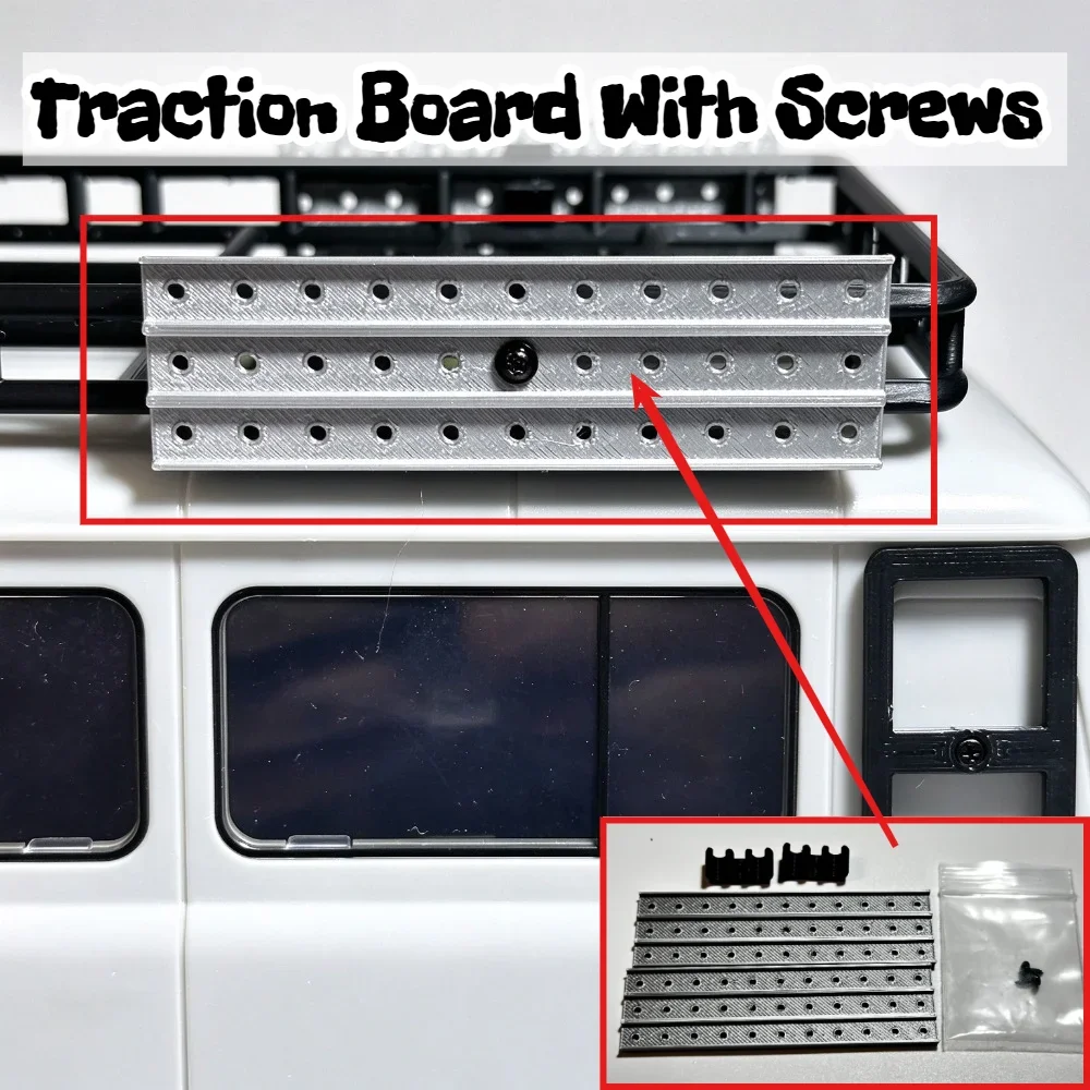 Model Car Modification Accessory for WPL C104 1/12 Scale Recovery Track With Mount Screws custom size RC Crawler Upgrade Part