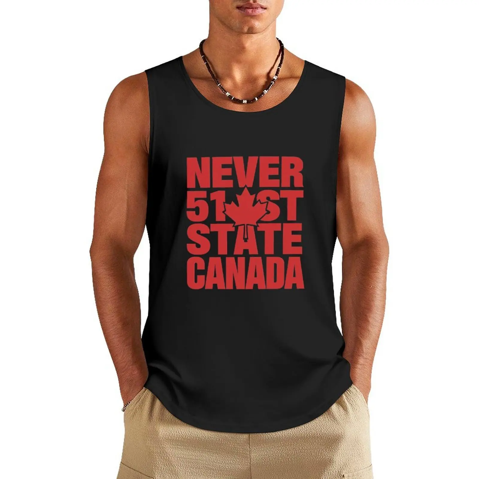 

Never 51st State Canada, Tank Top singlet for men gym t shirt men men gym clothing T-shirts