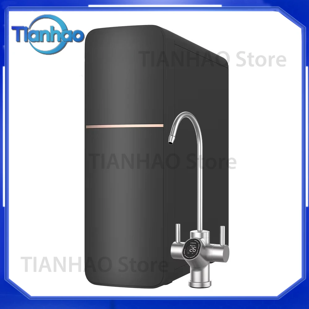 2-Stage RO Under Sink Water Purifier with Dual Outlet Faucet for Household