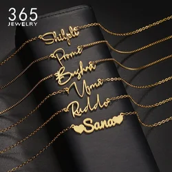365 New Personalized Customized Name Necklace Pendant Charming Nameplate Letter Necklaces for Women Girl Jewelry collares Gifts