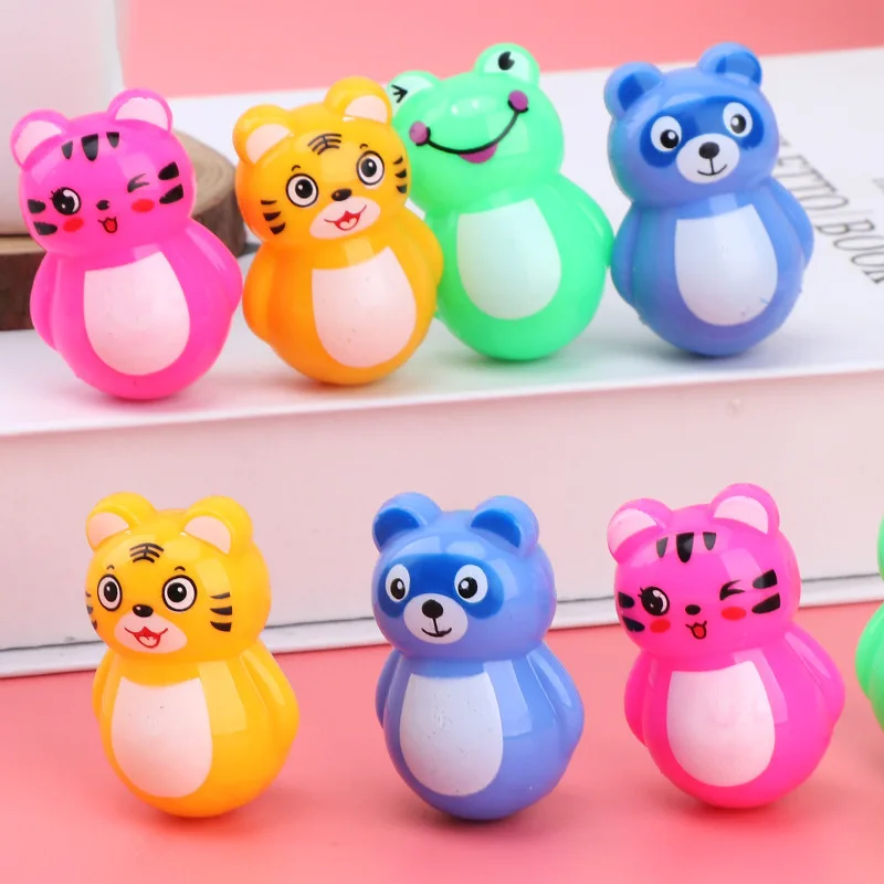 20Pcs Cartoon Mini Animal Tumbler Toys for Kids Birthday Party Favors Baby Shower Gifts Giveaways Pinata Fillers Goodie Bag