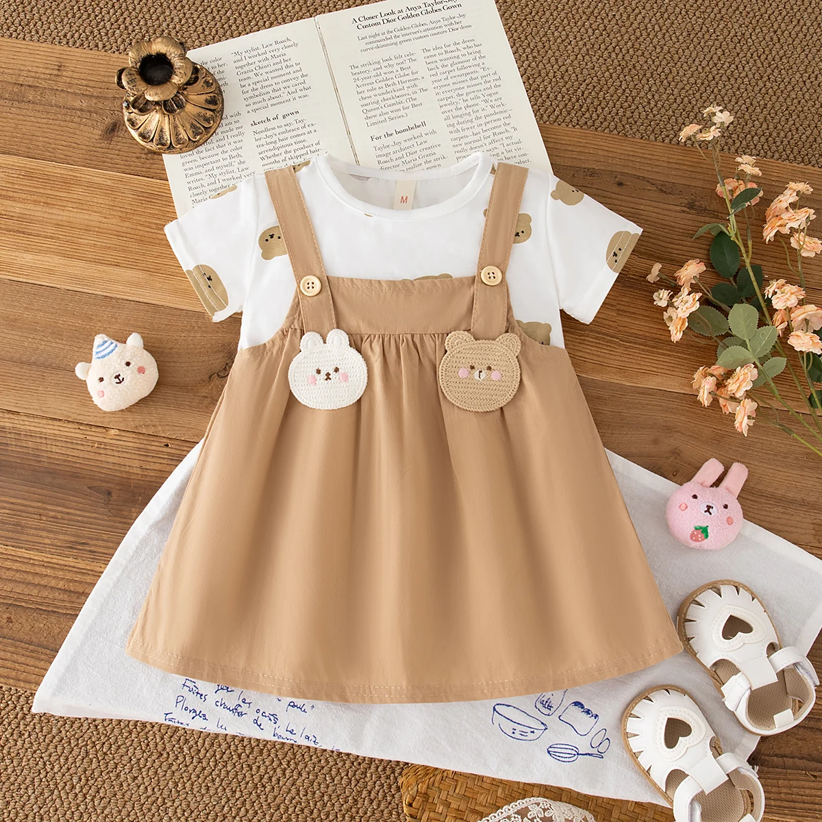 Baby Clothing Patterns - Bebek Elbiseleri Yaz Ayı Karikatür Desen