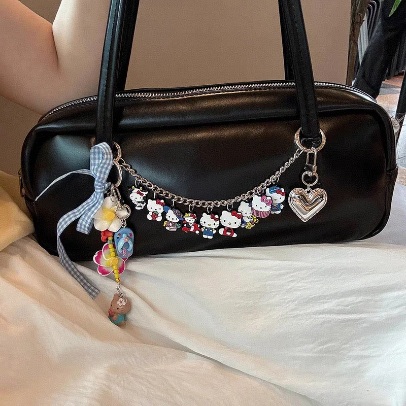 

Hello Kitty pendant metal chain extremely complex bag accessories alloy doll small pendant super cute bag hanging double buckle