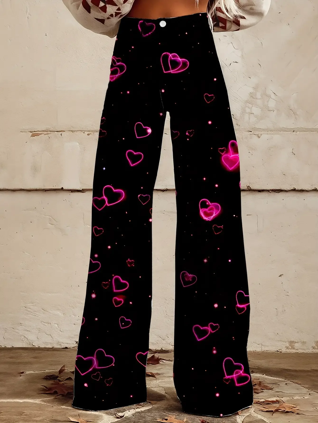  Ladies' casual jeans with a variety of colorful western prints, Retro fashion zebra print loose horn imitation jeans