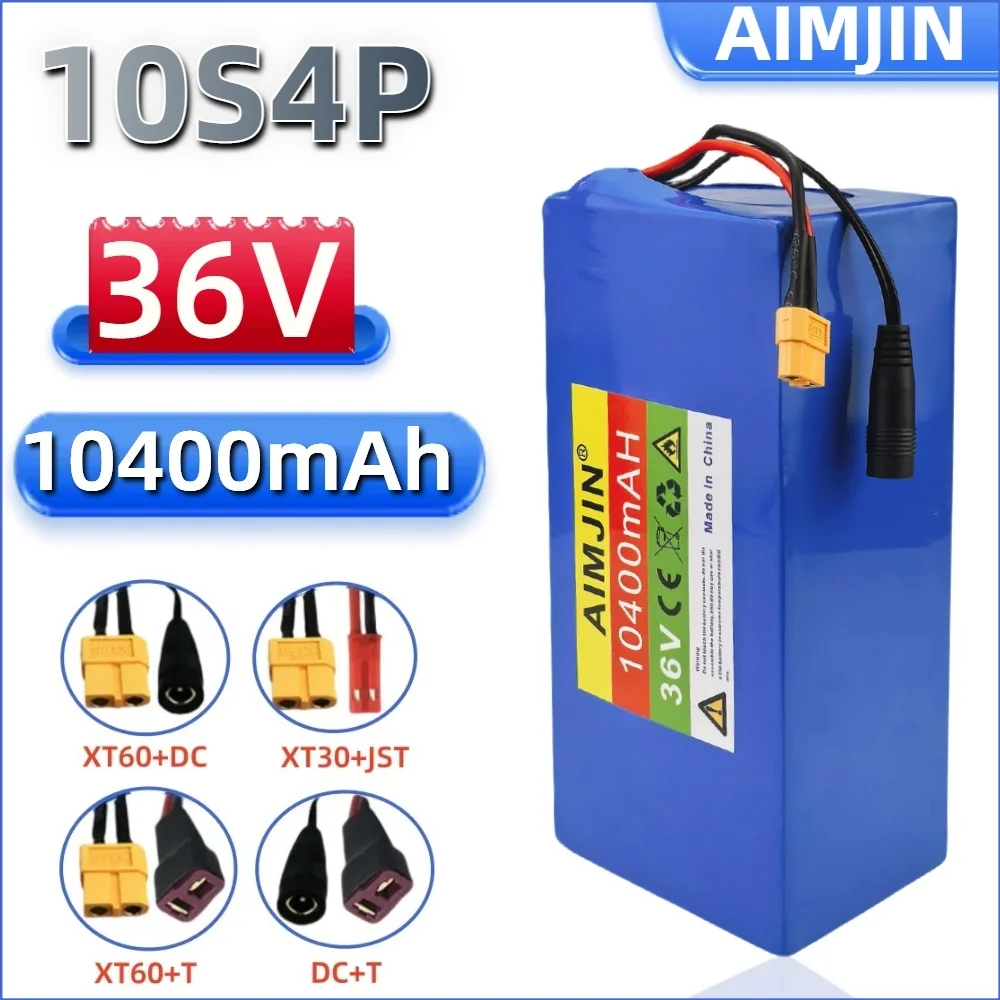 

10S4P 10400mAh Rechargeable Lithium Battery Pack 36V For Bicycle Scooter Electric Battery,with BMS