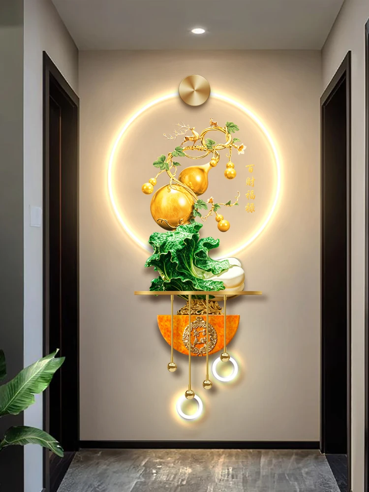 

Современная элитная светодиодная светодиодная светоизлучающая декоративная живопись для коридора, подвесная картина для прихожей, настенный светильник, живопись