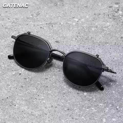 Gatenac Quality Pure Titanium Glasses Frame Men Prescription Eyeglasses Frame Women Luxury Brand Designer Sunglasses Eyewear