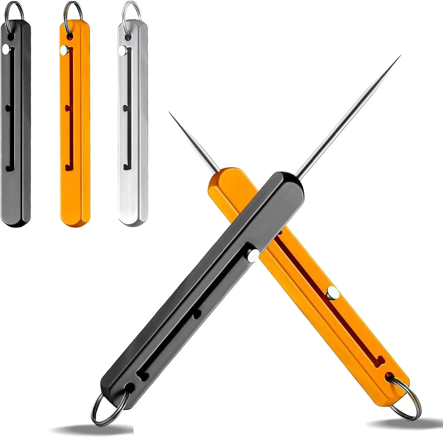 

Titanium Toothpicks,Retractable Toothpicks Reusable Pocket Metal Toothpick with Stainless Steel Toothpick Holder Keychain Telesc