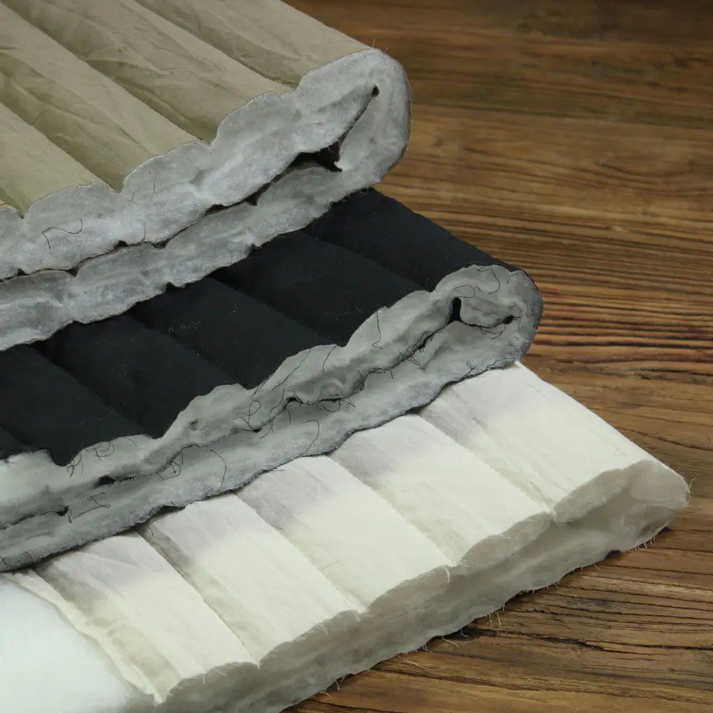 0.5meters Wide Stripe Quilted Padded Fabric - 3-Layer Warm Interlining & Lining Material for Winter Coat, Jacket Insulation view 3