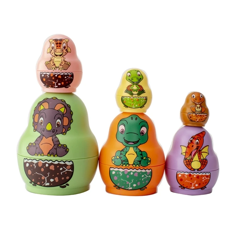 Shockproof Heat-resistant Russian Nesting Hand Paint Craft Toy Home Decoration Improve Kids Logical Thinking