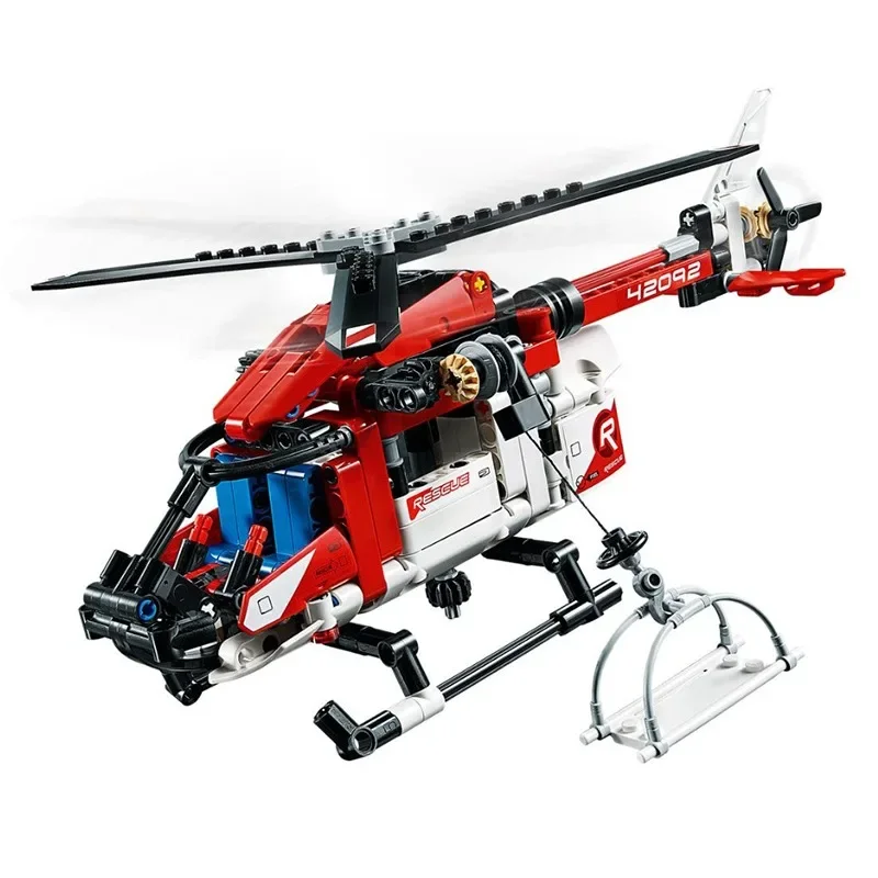 364pcs Rescue Helicopter Building Blocks Technical Bricks Model Fit 42092 Toys for Children Christmas Gift