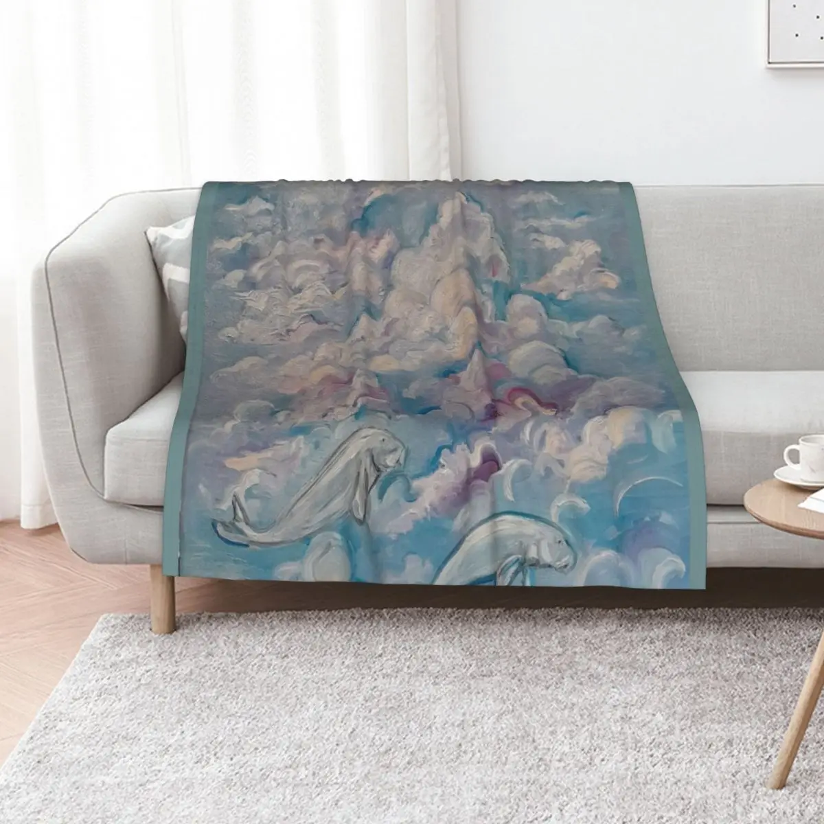 

Manatee Sky Throw Blanket bed plaid Nap Furrys christmas gifts Blankets