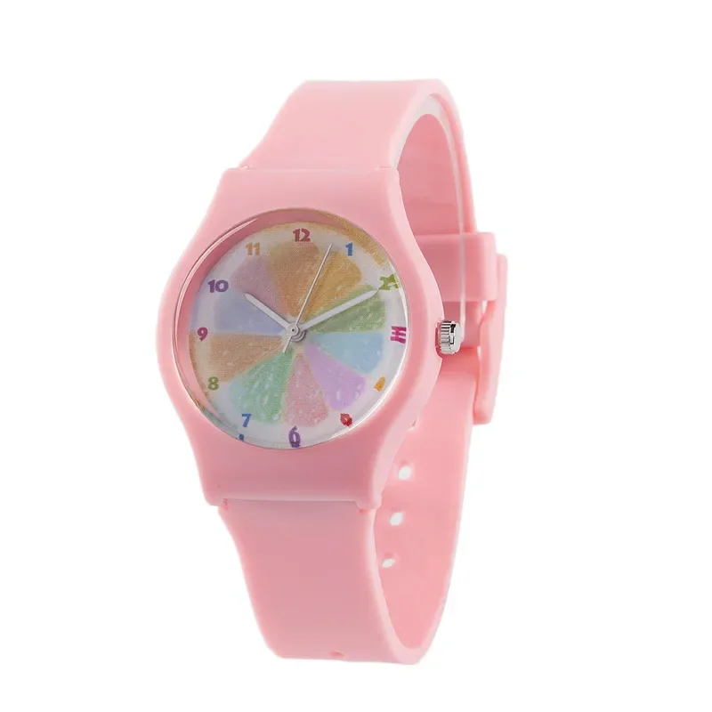 Colorful Orange Dial Women Water Resistant Sports Jelly Watch Simple Women Transparent Watches for Lady Girls Watch