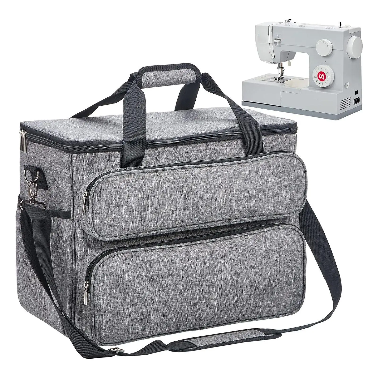 Sewing Machine Carrying Case Large Capacity Zipper Universal Travel Tote Bag