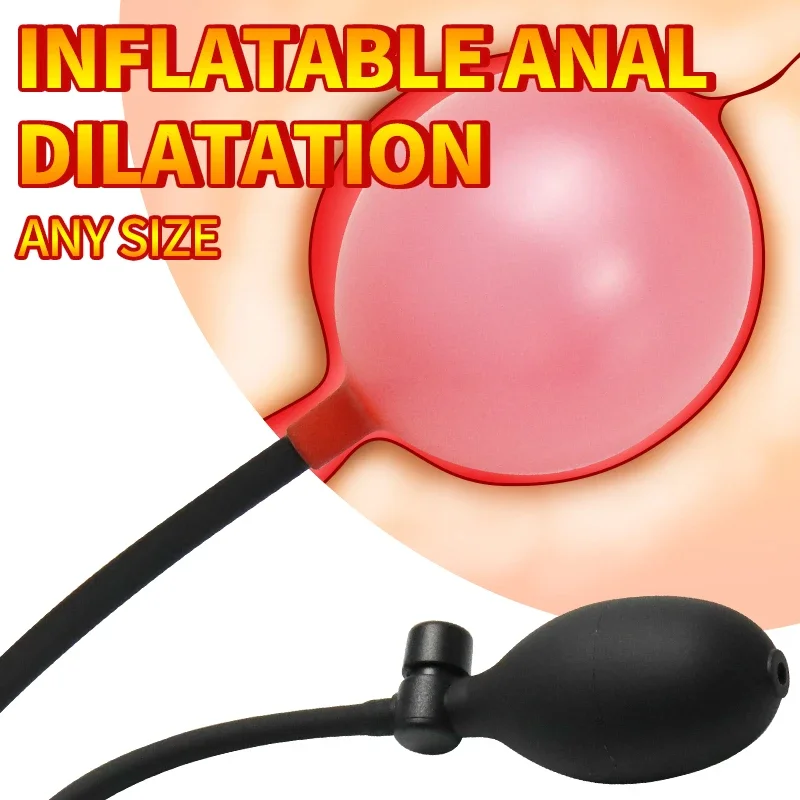 Big Inflatable Anal Plug Pump Dilators But Plug For Women Anal​ Expander Stretcher Training Kit Adult Sexy Toys For Men Gay 18