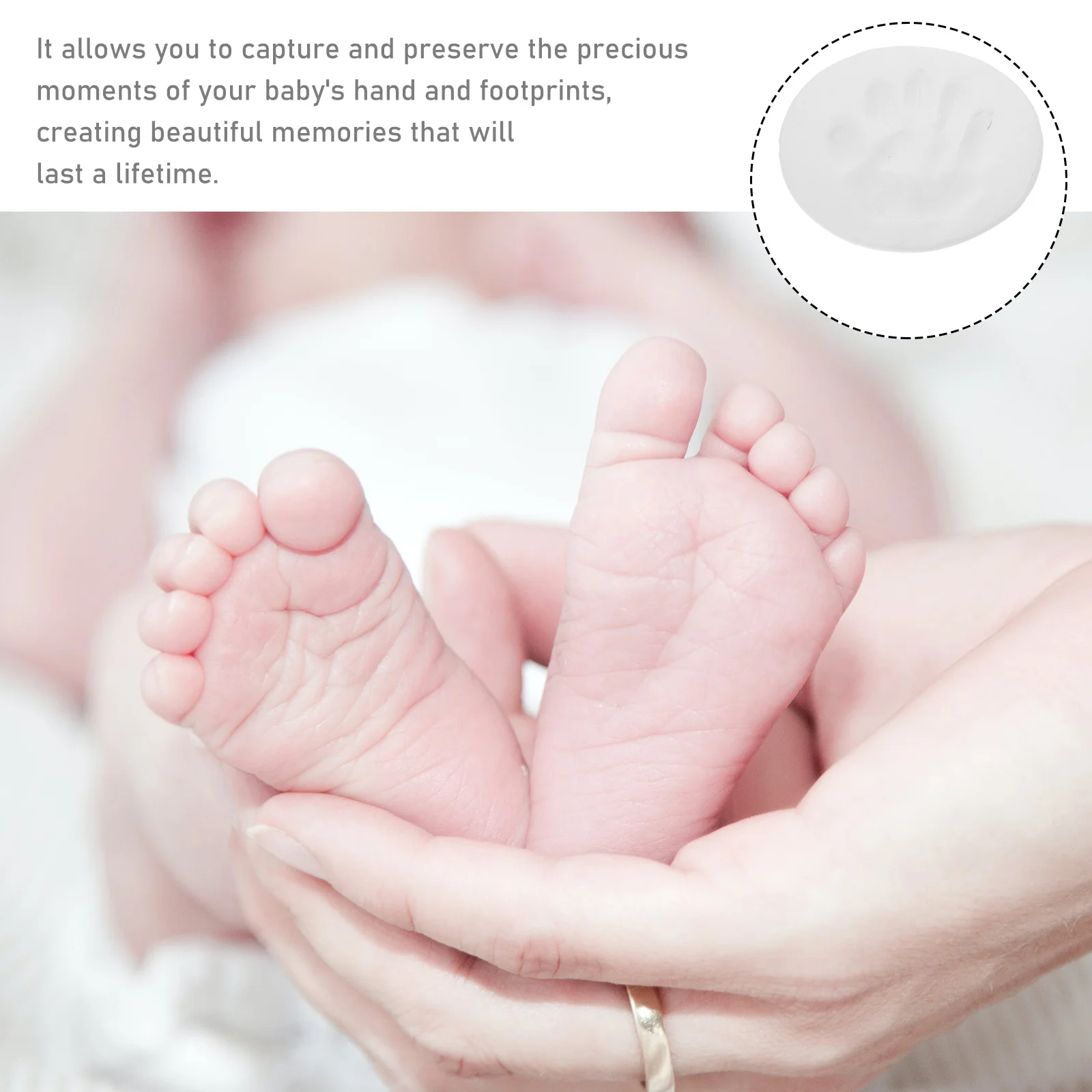 

1Set Baby Hand Footprint Casting Kit DIY Keepsake Baby Milestone Ornament Gift for Newborn Celebration