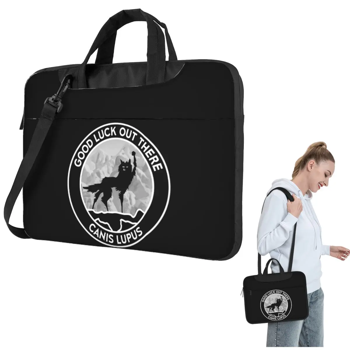 

Fantastic Mr Fox - Wolf - Canis Lupus - Fill Crossbody Сумка для ноутбука Сумка для компьютера 13, 14, 15,6-дюймовая сумка для ноутбука Lenovo