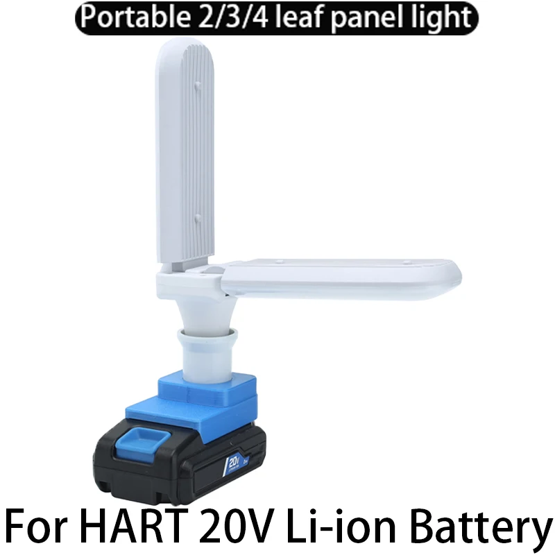 

Foldable Wireless Fan Blade LED Work Light For HART 20V Battery Portable Daylight Family Camping Outdoor Travel Lamp