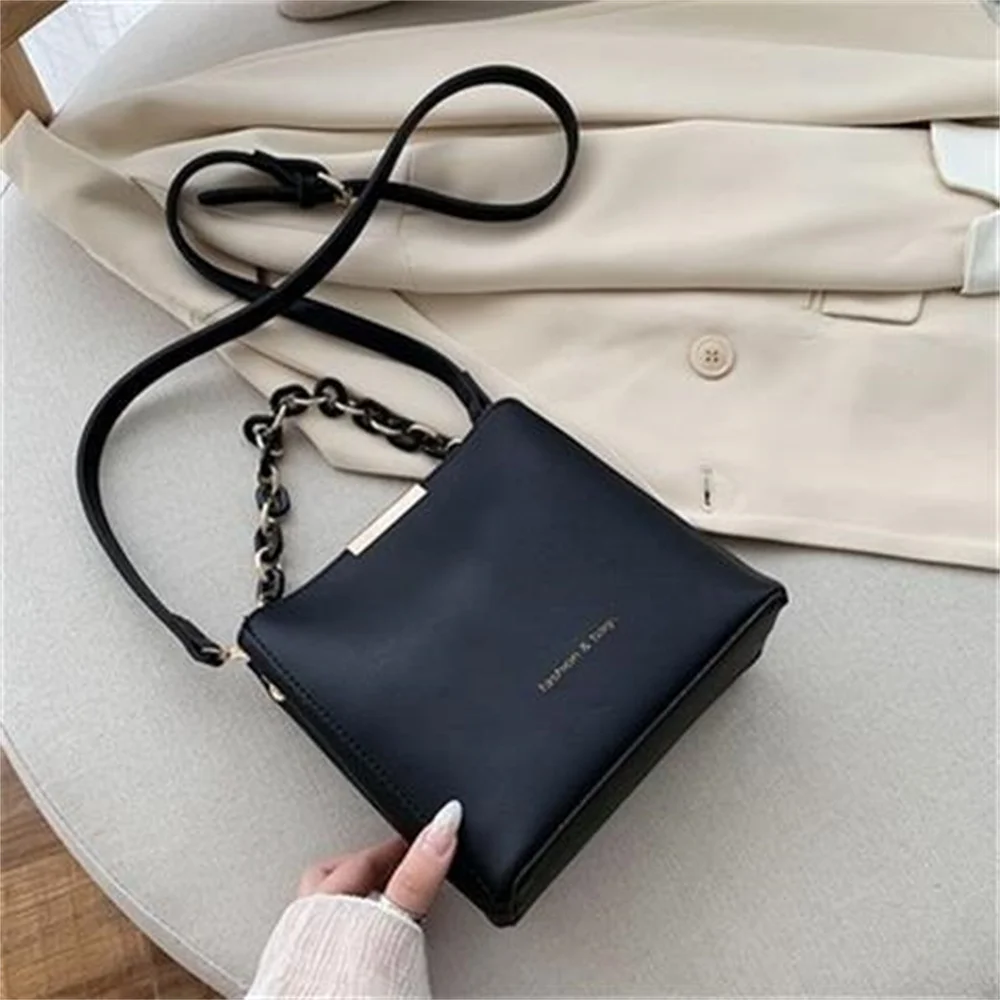 Iskybob Women Tote Bags Designer High Quality Leather Ladies Handbag Chain Shoulder Crossbody Bag Female Shopping Messenger Bags