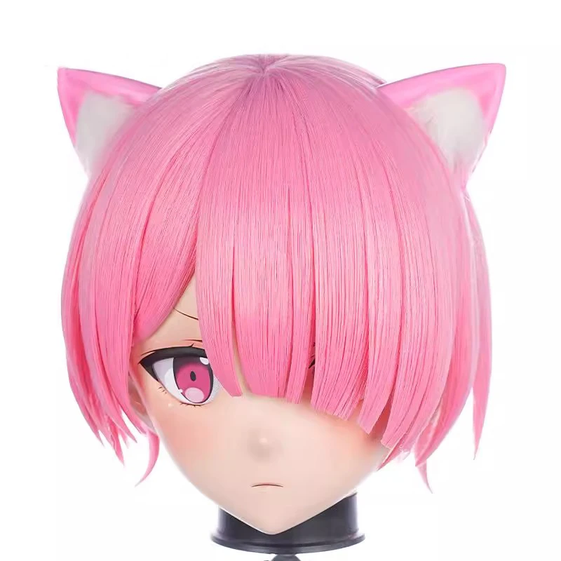 อะนิเมะแถบคาดศีรษะเต็มล็อคปรับแต่งเต็ม Crossdress ตุ๊กตาหญิง/สาวหน้ากากการ์ตูน KIG เกมคอสเพลย์ Kigurumi หน้ากาก BJD