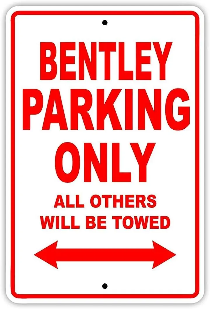 Unoopler Bentley Parking Only All Others Will Be Towed Boat Ship Yacht Marina Lake Dock Yawl Craftmanship Metal Tin Sign 12x16 i