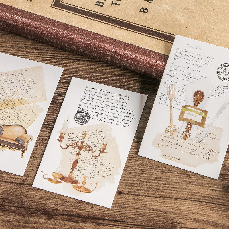 28PCS Downton Abbey LOMO Card Set Vintage European Castle Photo Cards Retro Old Letter Pattern for Journal Decoration