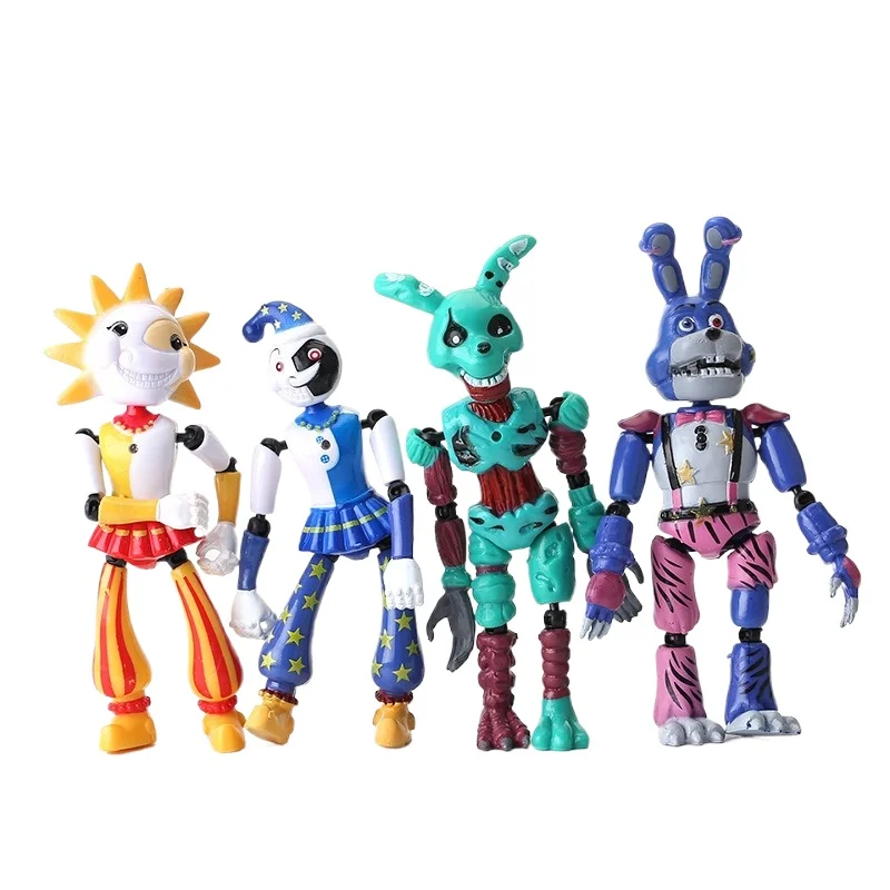 4 ピース/セット FNAF ファイブナイツアットフレディーズアクションフィギュアジョイント可動フィギュアおもちゃ PVC コレクション人形おもちゃ子供の装飾