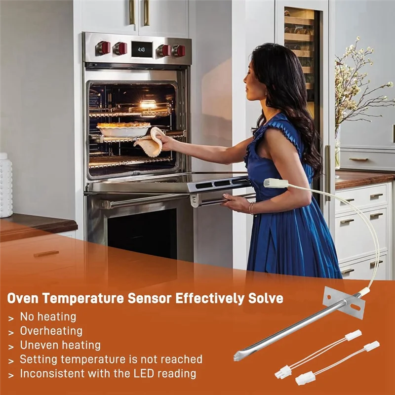 

A08M-12001656 Oven Temperature Sensor Replacement For Whirl-Pool Ken-More Ovens Replaces AP4009009 74004943 PS1570174