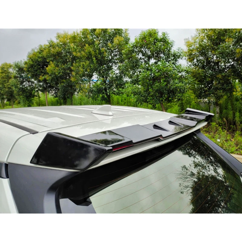 For NEW Toyota RAV4 Roof Spoiler WING ABS Plastic CAR Trunk Black Tail FIN Refit Accessories 2020 2021 2022 Year