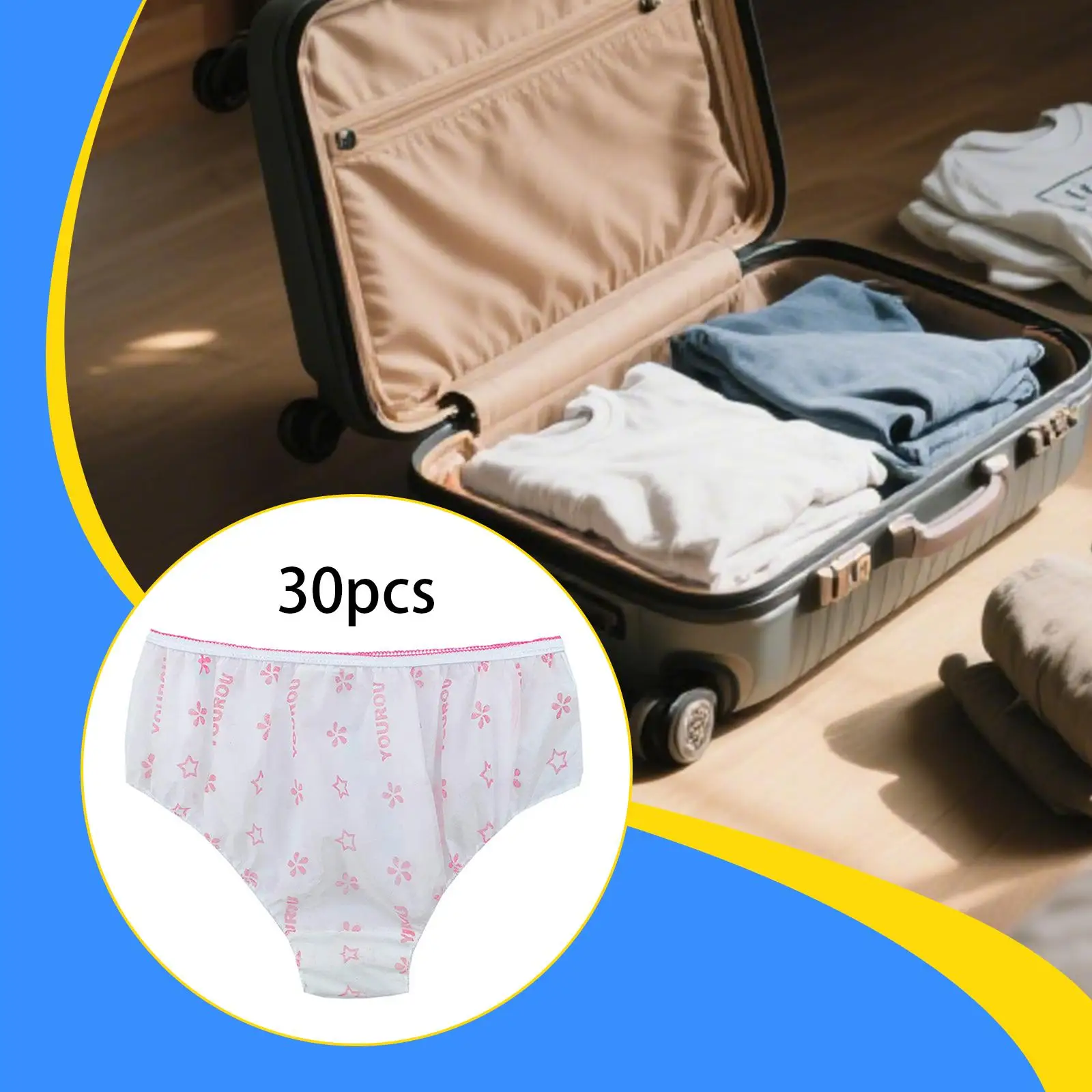 30 ชิ้นกางเกงผู้หญิงแบบใช้แล้วทิ้งมีประโยชน์นุ่มระบายอากาศได้ดีแบบพกพาสุภาพสตรีกางเกงกางเกงสำหรับร้านนวดห้องน้ำท่องเที่ยวแว็กซ์