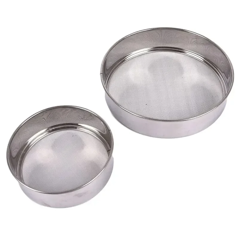 Tamiz de Harina Profesional Acero Inoxidable - Malla Fina Redonda para Cocina, Colador Multiuso