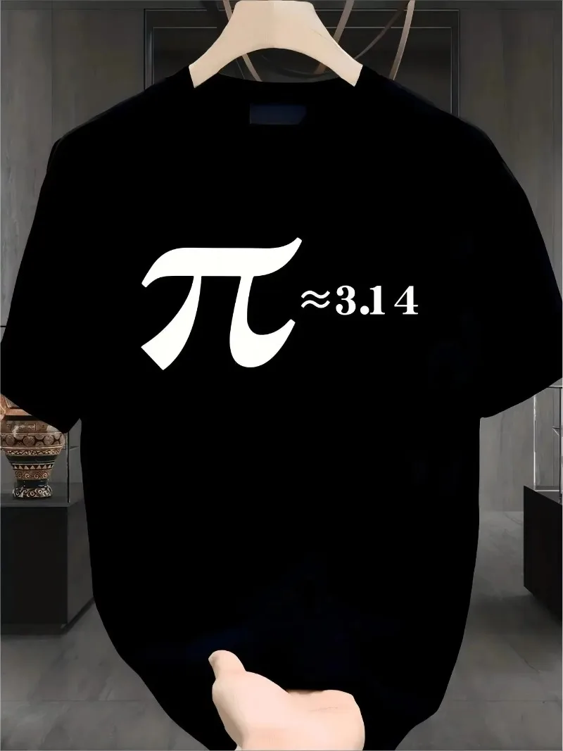 Unisex Pi Symbol 3.14 Math Graphic T Shirt Funny Mathematics Teacher Student Print Casual Short Sleeve Summer Science Tee