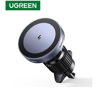 UGREEN Magnetic Wireless Car Charger 15W Fast Charging Auto Clamping Car Charger Phone Mount Phone Holder Fit for iPhone