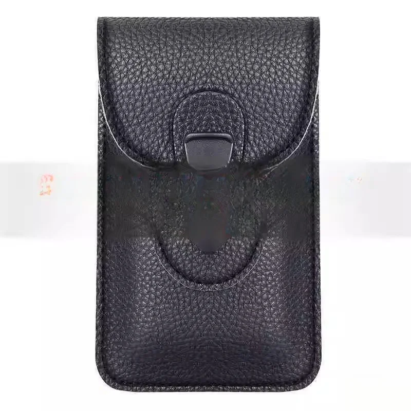 

Multifunctional Waterproof Leather Waist Bag for Men Outdoor Work Mobile Phone Belt Bule Cowhide Hanging on Site