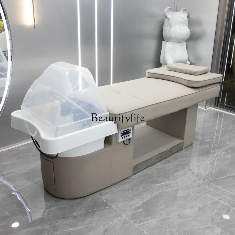 Constant Temperature Water Circulation Shampoo Chair for Hair Salon Lying Completely Beauty Salon Hair Care Shop  Treatment Bed