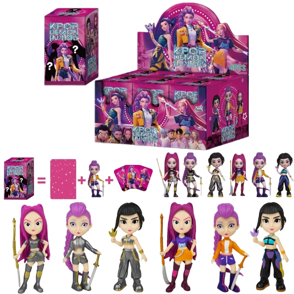 

2026 Горячая кукла KPop Devil Hunter, виниловая игрушка, аниме-фигурки, Руми Мира Чой, виниловая маска, глухая коробка, орнамент, игрушка, подарок на Рождество и день рождения