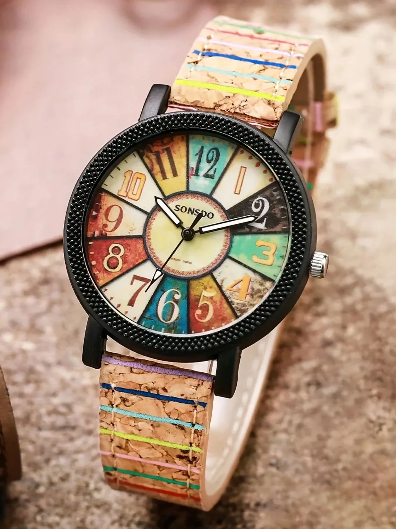 ساعة نسائية مكونة من قطعتين، ساعة عصرية للنساء، مجموعة ساعات نسائية راقية متعددة الاستخدامات #4