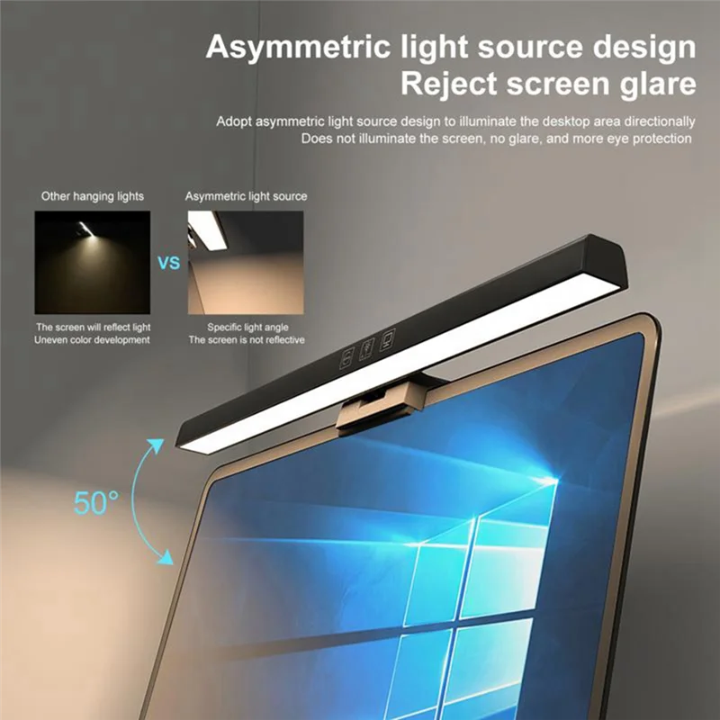 ABZV-Monitor Light Bar, LED Desk Lamp Dimmable Computer Lamp Eye-Caring Lamp USB Reading Light Backlight Screen Light Bar