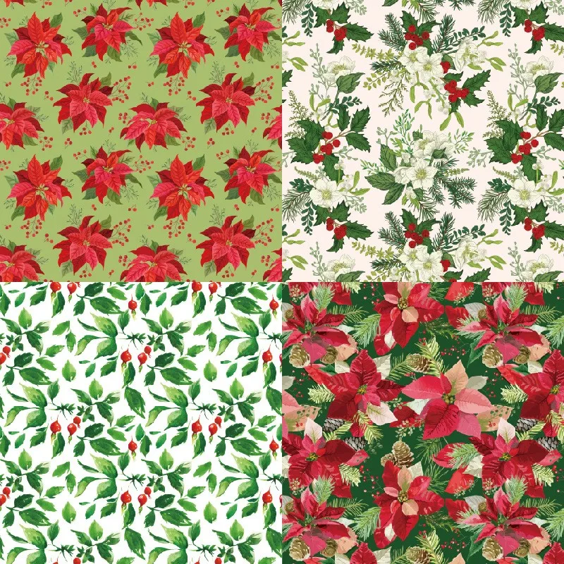 Alinacutle Evergreen Bough Christmas 24 sheets 6" Patterned Paper Pad For Scrapbooking Handmade Craft Background  Album Paper