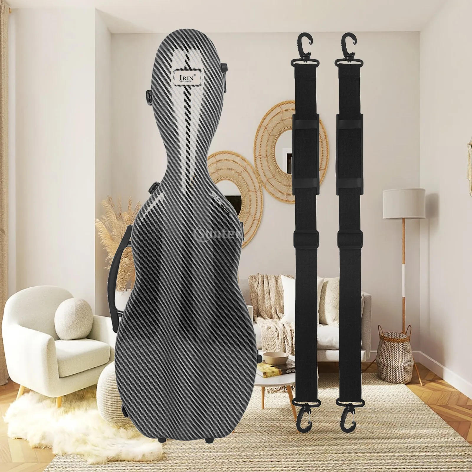4/4 Violin Case Protective Violin Storage Box for Violin Lovers Players Gift