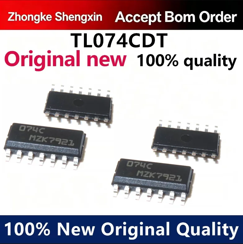 （5pcs-10pcs）Brand new original imported TL074CDT 074C patch SOP-14 four JFET input operational amplifier