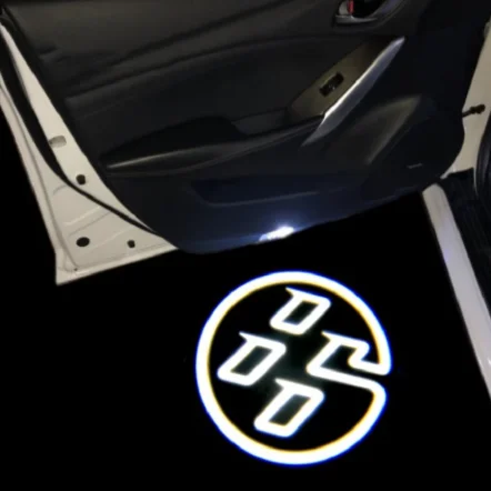 2X LED باب السيارة ترحيب مجاملة العارض شبح الظل ضوء لتويوتا غازو سباق AE86 GT86 مارك X Reiz GR الرياضة اكسسوارات