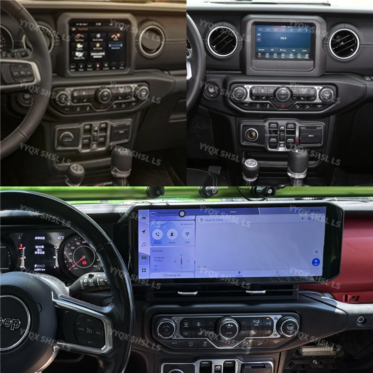 15inch Android  Screen For Jeep Wrangler 2020-2022 Car Radio GPS Navigati Carplay Multimedia Video Player Stereo Auto Head Unit