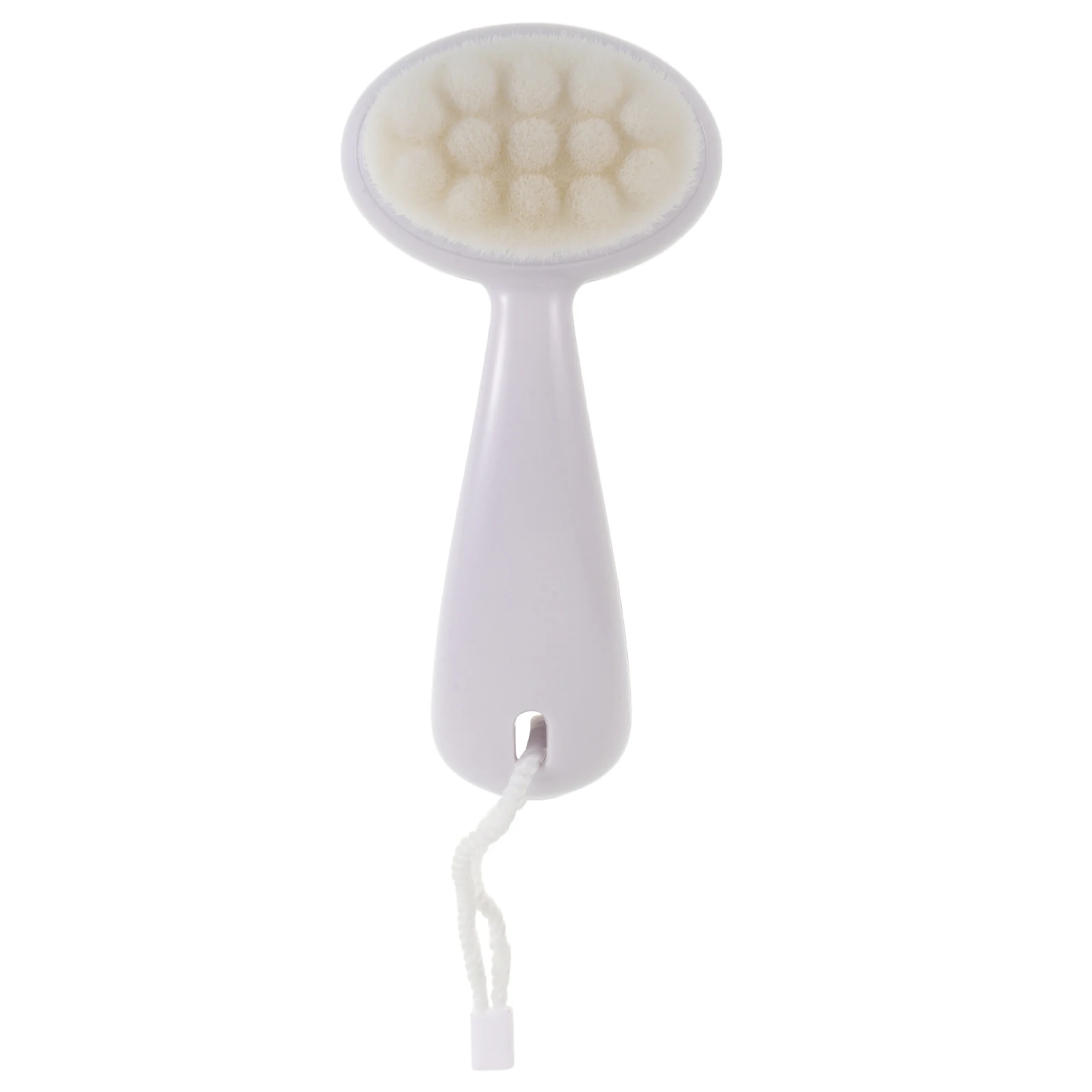 

Face Cleansing Brush Soft Bristles Long Handle Skin Care Facial Scrubber Deep Cleaning Manual Wash Tool