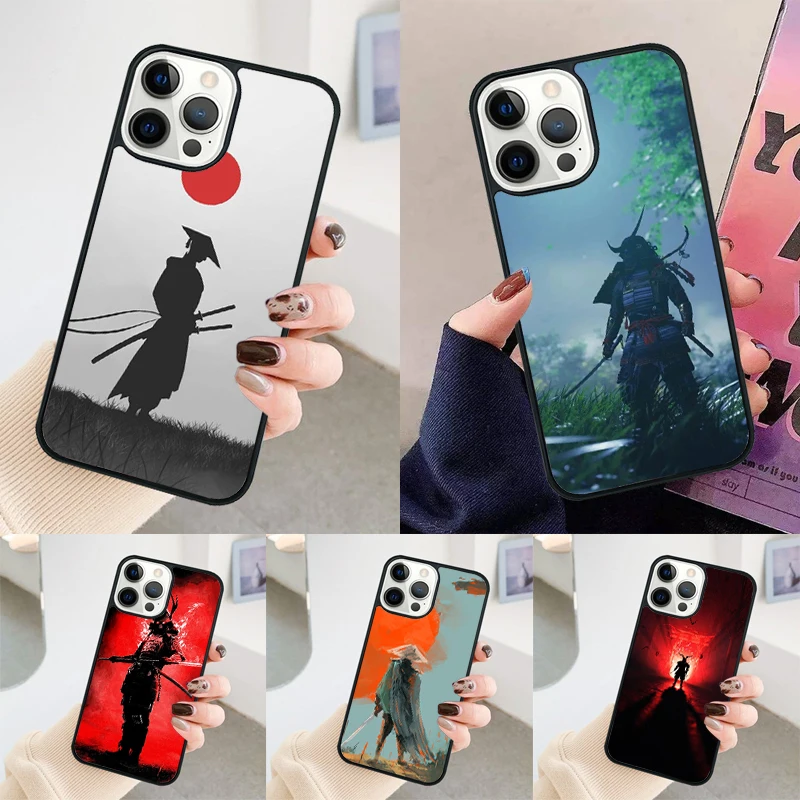 Japanese Samurai Warrior phone case Cover For iPhone 14 15 16 Pro Max SE 2020 coque For apple 11 12 13 Pro Max 8 Plus