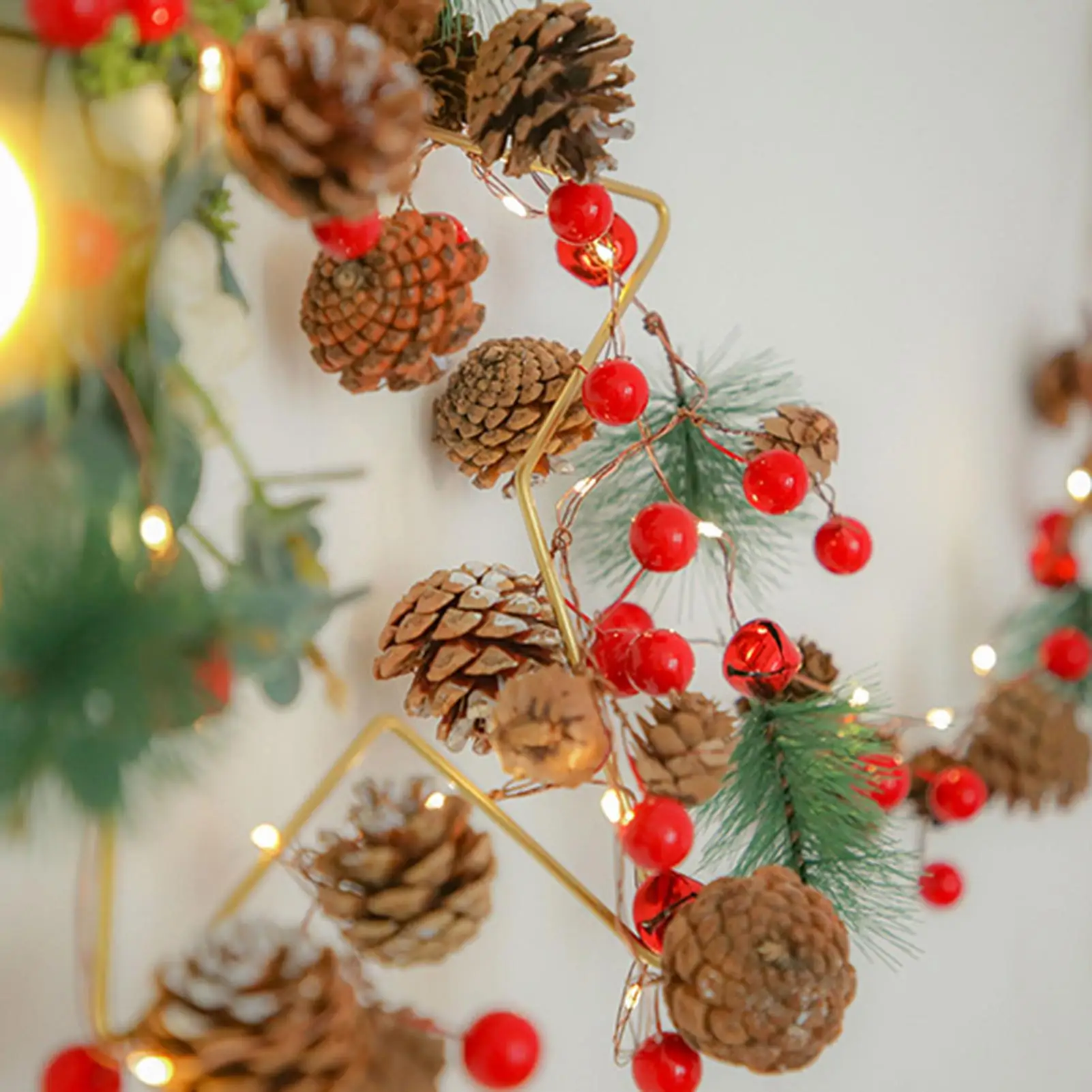 

Рождественские елочные огни для дома, 20 светодиодов на батарейках, домашний декор, праздничные гирлянды, рождественские украшения для дома и улицы