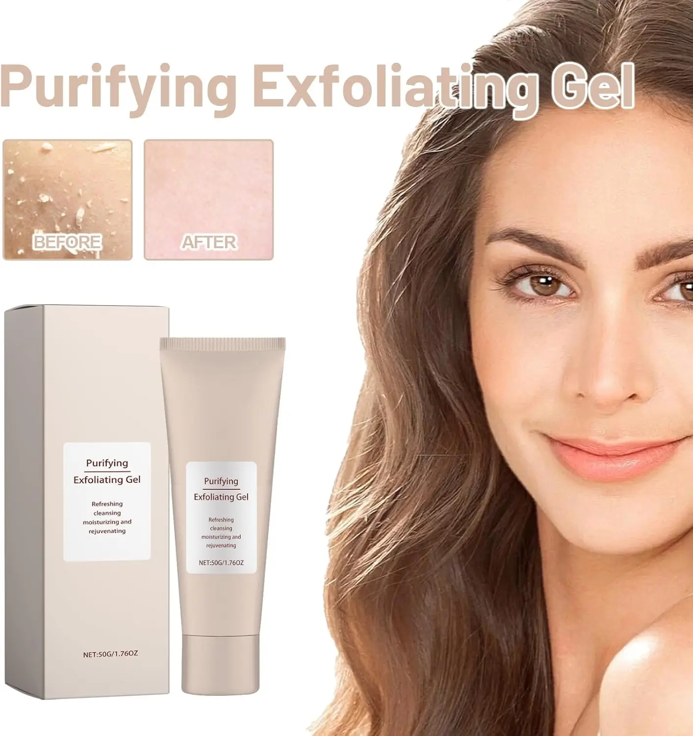 1 Uds. Exfoliante facial, Control suave de poros, elimina el Gel muerto, limpieza, aceite exfoliante, purifica la piel, exfoliante Facial hidratante, cuidado de la piel