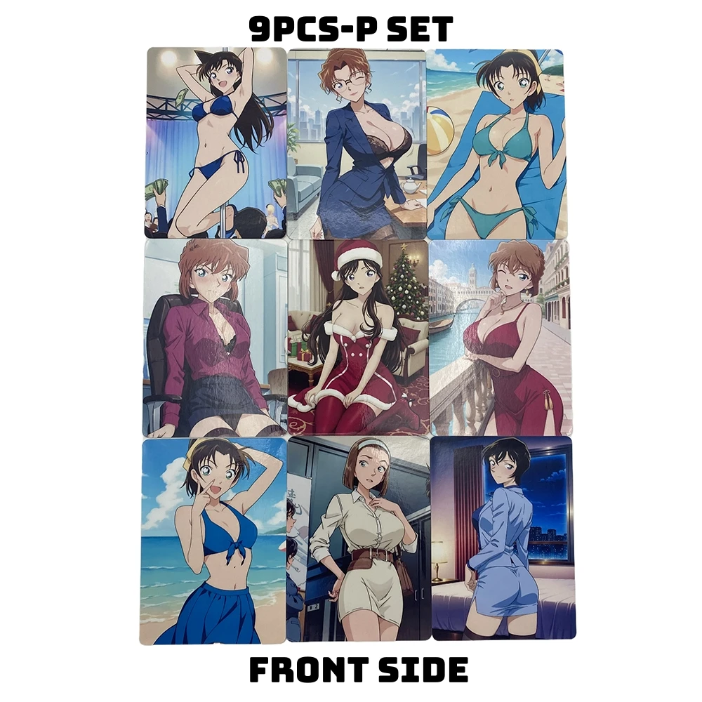 

Japanese Anime Detective Conan 9PCS\Set Sexy SwimSuit Nude Ran Mouri Sonoko Haibara Kazuha NSFW Collection Cards Christmas Gifts