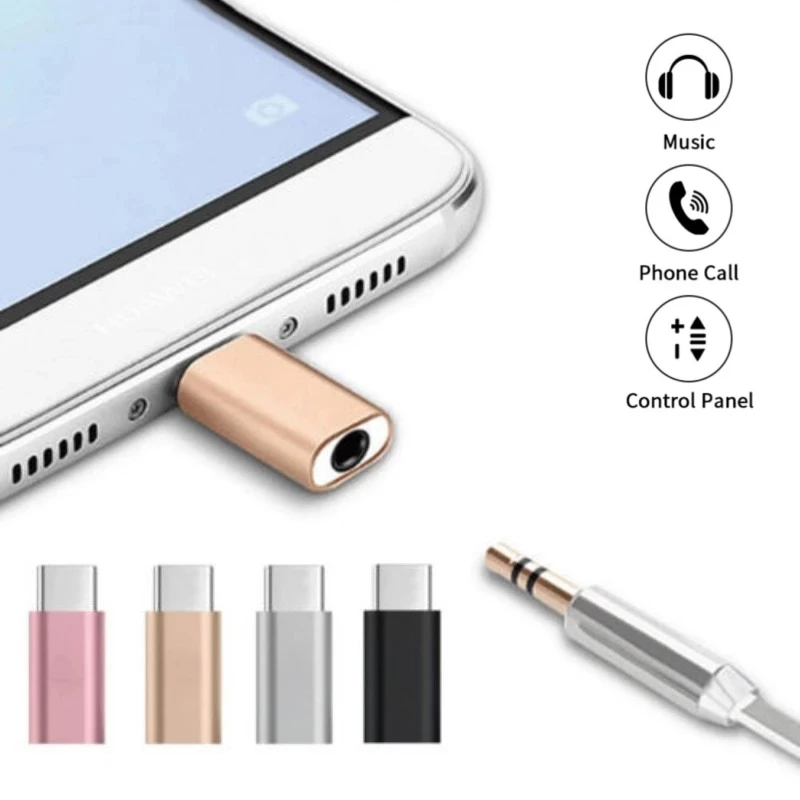 

Type-C To 3.5mm Jack Converter Earphone Audio Adapter Cable Type USB C To 3.5 Mm Headphone Aux Cable for Huawei P20 Lite Mate 20